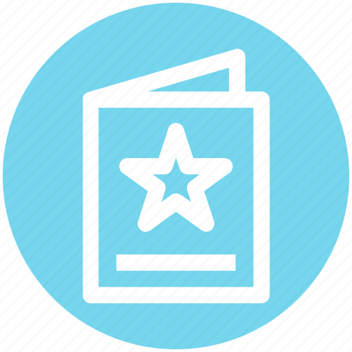 Bookmark, card, greeting, invitation card, star icon - Download on Iconfinder