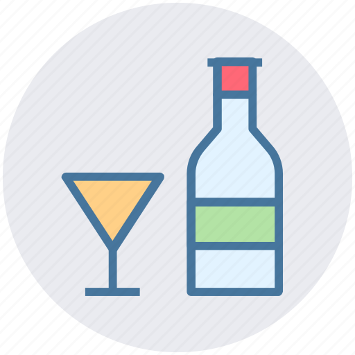 Alcohol, alcoholic drink, beer bottle, bottle, glass, wine, wine bottle icon - Download on Iconfinder