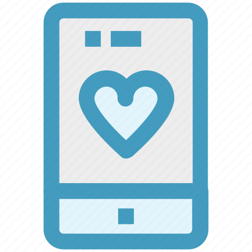 Device, heart, love, mobile, phone, smartphone icon - Download on Iconfinder