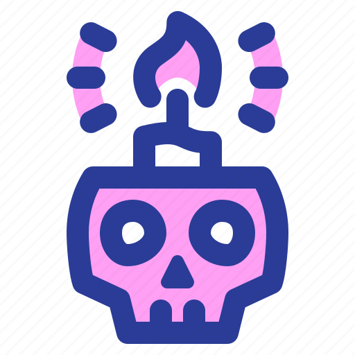 Candle, skull, halloween, night, scary, light icon - Download on Iconfinder