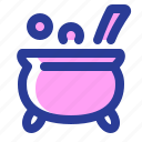 cauldron, boil, witch, magic, brew, pot