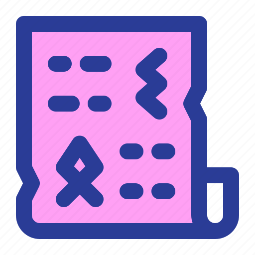Magic, scroll, note, ancient, letter, spell, document icon - Download on Iconfinder