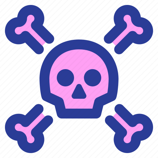 Skull, bones, poison, warning, toxic, scary, crossbones icon - Download on Iconfinder