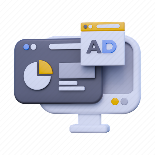 Ads, marketing, advertisement, ad, statistic, analysis, advertising 3D illustration - Download on Iconfinder