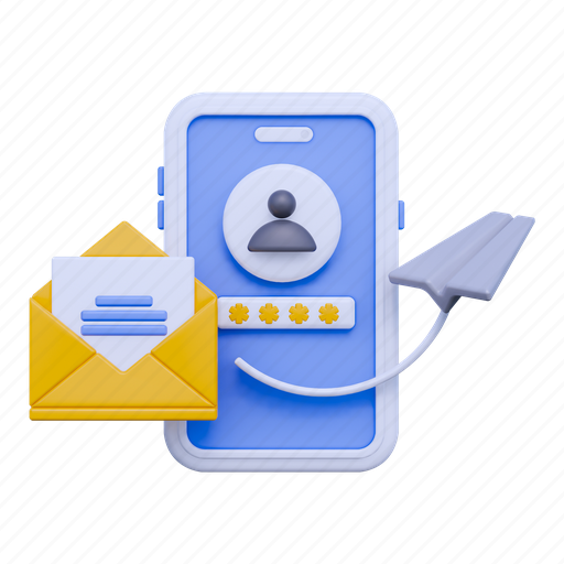 Send message, mail, email, communication, envelope, user, profile 3D illustration - Download on Iconfinder