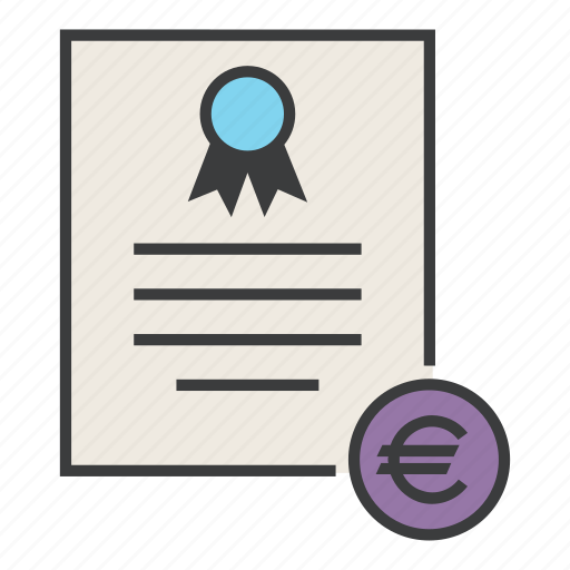 Banking, business, certificate, euro, financial, statement, trade icon - Download on Iconfinder