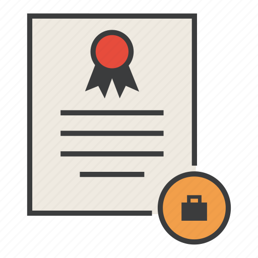 Certificate, document, rules, standard, trade, travel, briefcase icon - Download on Iconfinder