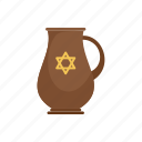ceramic, holiday, jewish, judaism, jug, religious, vase