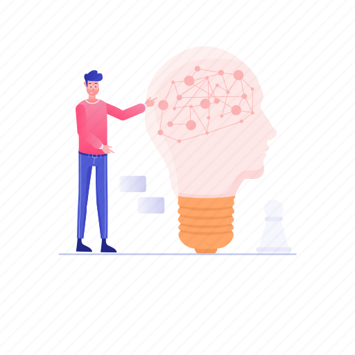 Creative thinking, human intelligence, strategic management, superintelligence illustration - Download on Iconfinder
