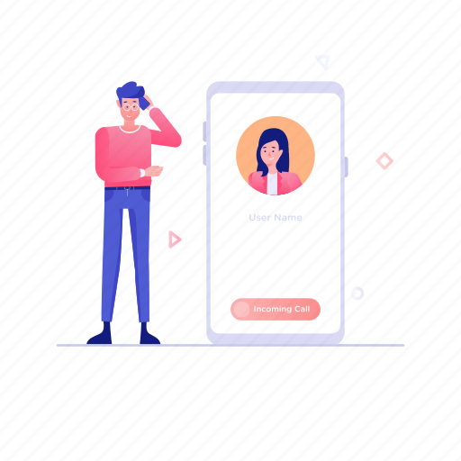 Call conversation, call to friends, friends communication, mobile call, smartphone call illustration - Download on Iconfinder