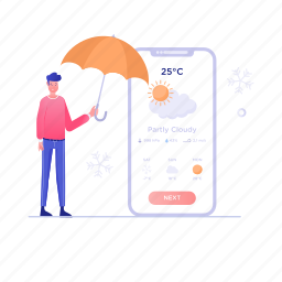 mobile app, mobile application, smartphone, weather app, weather forecast 