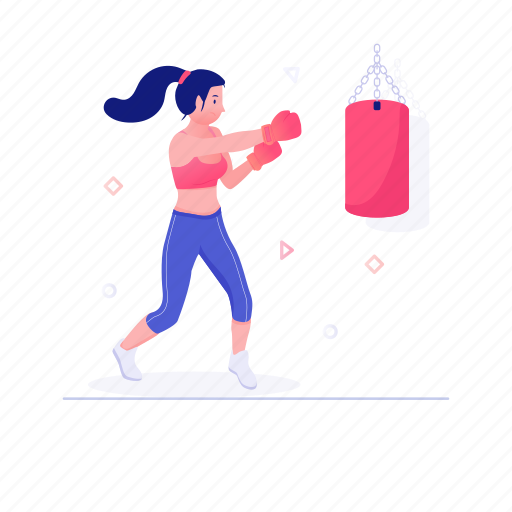 Boxing bag, punching bag, punching box, sports accessory, sports equipment illustration - Download on Iconfinder