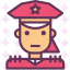 avatar, character, policefemale, profile, smileface 