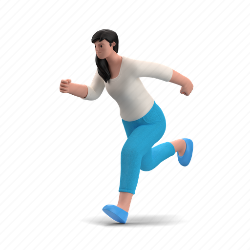 Character, builder, run, running, hurry, fast, express 3D illustration - Download on Iconfinder