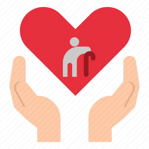 Charity, help, man, old, support icon - Download on Iconfinder