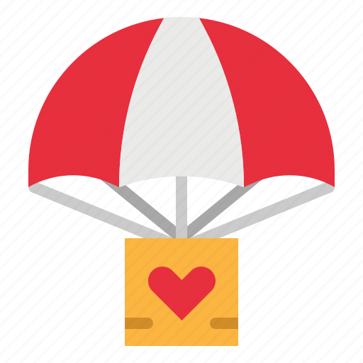 Box, heart, help, love, parachute icon - Download on Iconfinder