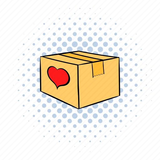 Box, cardboard, close, comics, heart, love, package icon - Download on Iconfinder
