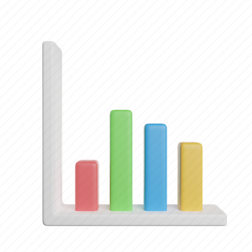 Bar, graph, front, statistics, chart, business 3D illustration - Download on Iconfinder