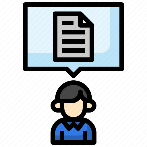 Document, file, conversation, communications, speech, bubble icon - Download on Iconfinder
