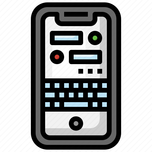 Keyboard, communications, conversation, multimedia, chat, smartphone icon - Download on Iconfinder