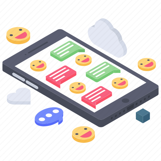Chat emoji, emoticons conversation, emotion, emotions, mobile emotags, online communication icon - Download on Iconfinder
