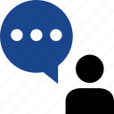bubble, chat, person, sms, talk