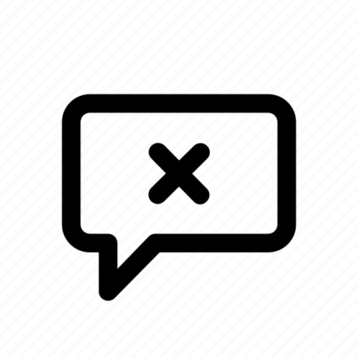 Chat, bubble, ui, message, comment, decline, refuse icon - Download on Iconfinder