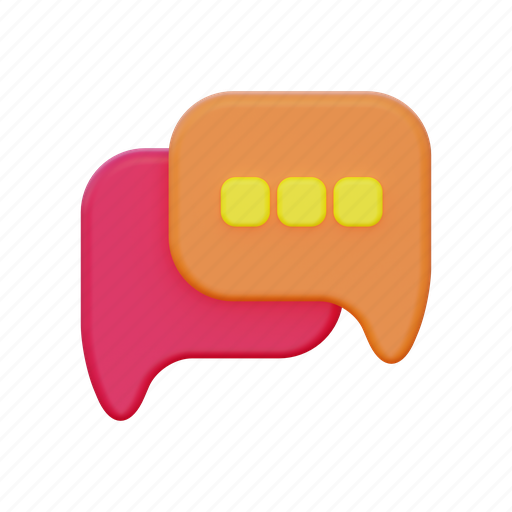 Discussion, communication, message, chat, talk, interaction, conversation 3D illustration - Download on Iconfinder