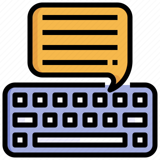 Keyboard, type, write, communications, message icon - Download on Iconfinder