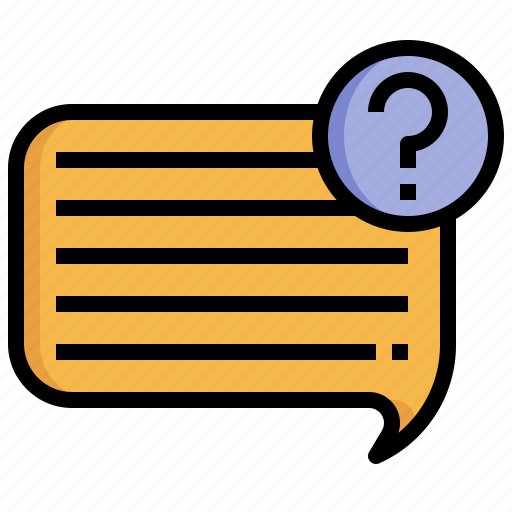 Question, speech, bubble, message, communications, inquiry icon - Download on Iconfinder