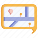 map, location, chat, box, communication, speech, bubble, placeholder