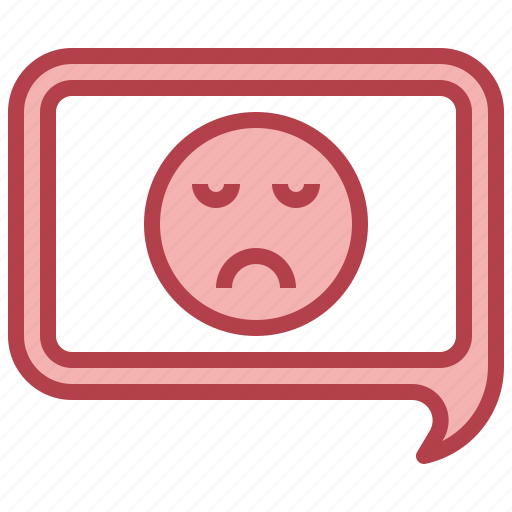 Sad, dialogue, conversation, speech, bubble, emoji icon - Download on Iconfinder