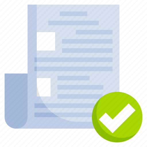 Document, fact, paperwork, shipping, and, delivery, tick icon - Download on Iconfinder