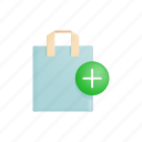 add bag, ecommerce, buy, online shop, add, shopping, bag
