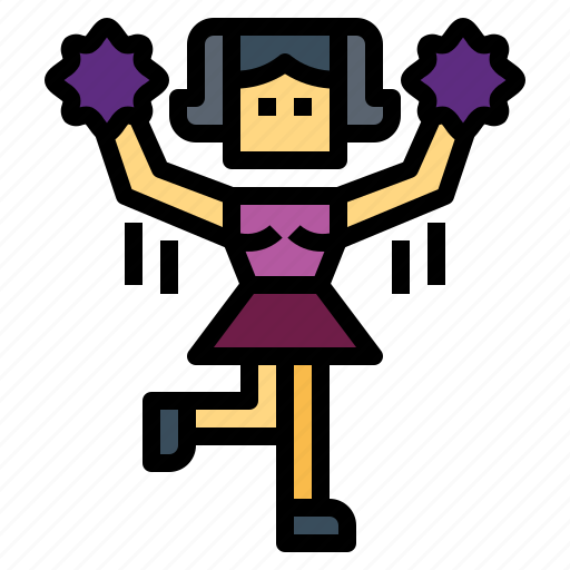 Cheer, cheerleader, entertainment, girl icon - Download on Iconfinder