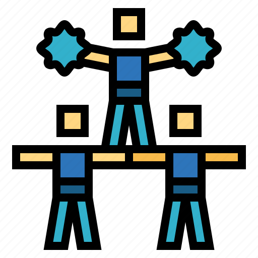 Cheerleader, people, persons, pyramid icon - Download on Iconfinder