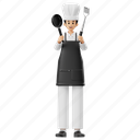 chef, spatula, cooking spoon, cook, cooking, character, person, job, worker 