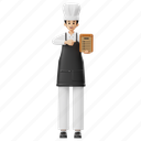 chef, menu, cook, cooking, character, person, job, worker, apron 