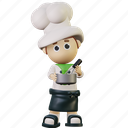 chef, kitchen, character, cute, cook 