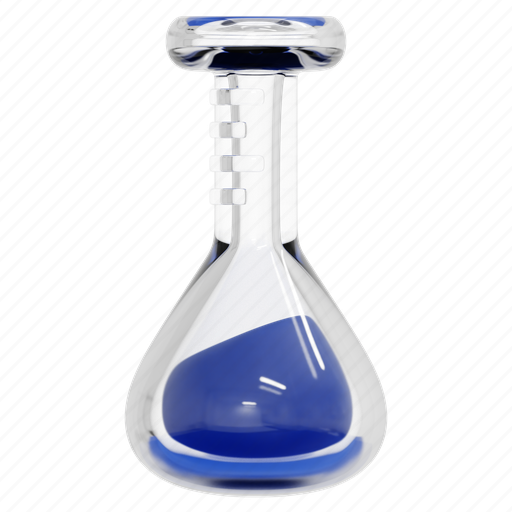 Volumetric, flask, laboratory, chemical, test, tube, science 3D illustration - Download on Iconfinder