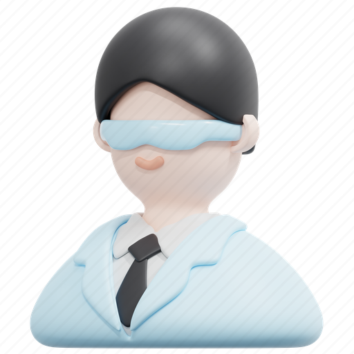 Chemist, job, science, profession, user, avatar, medical 3D illustration - Download on Iconfinder
