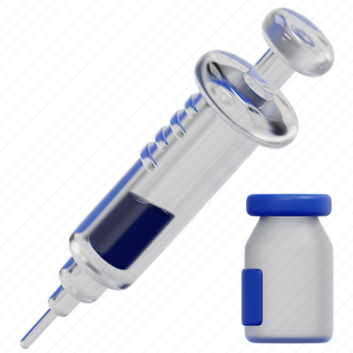 Vaccine, syringe, medical, drug, virus, health, injection 3D illustration - Download on Iconfinder