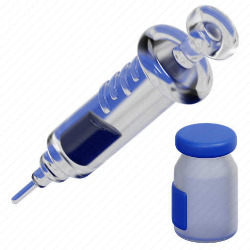 Vaccine, syringe, medical, drug, injection, virus, health 3D illustration - Download on Iconfinder