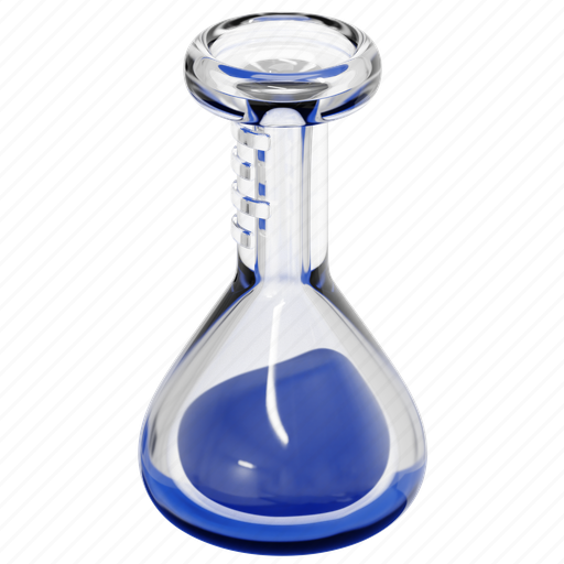 Volumetric, flask, laboratory, chemical, tube, test, science 3D illustration - Download on Iconfinder