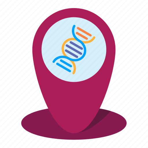 Search, location, dna, genetic, blood, pin icon - Download on Iconfinder