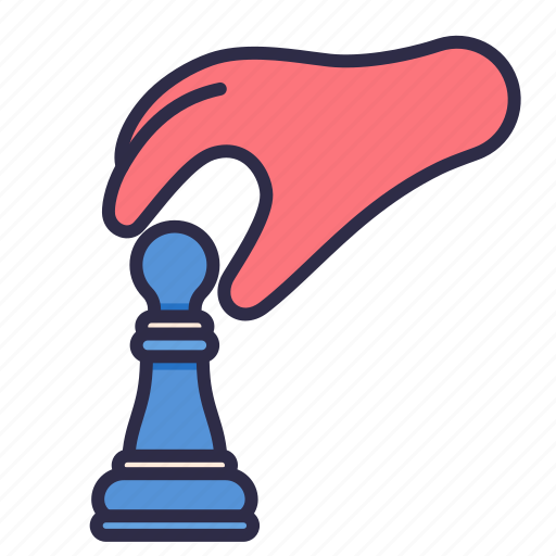Chess, pawn, hand, sport, game, pick, play icon - Download on Iconfinder