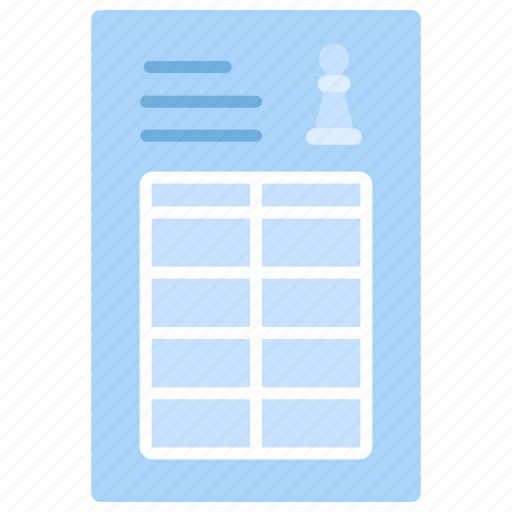 Chess, gambit, paper, sport, game, score icon - Download on Iconfinder