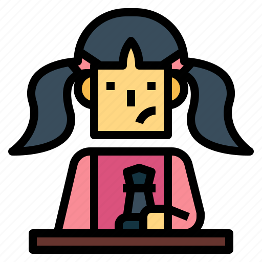 Woman, chess, strategy, game, playing icon - Download on Iconfinder