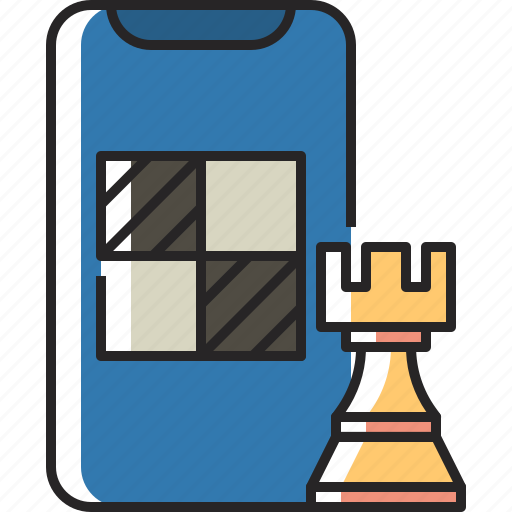 Mobile, chess, game, strategy, play, online, chess game icon - Download on Iconfinder