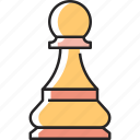 pawn, chess, game, strategy, piece, figure, sport